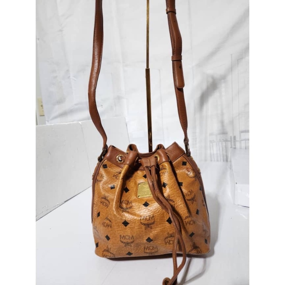 Authentic Mcm Visetos Essential Drawstring Bucket… - image 3